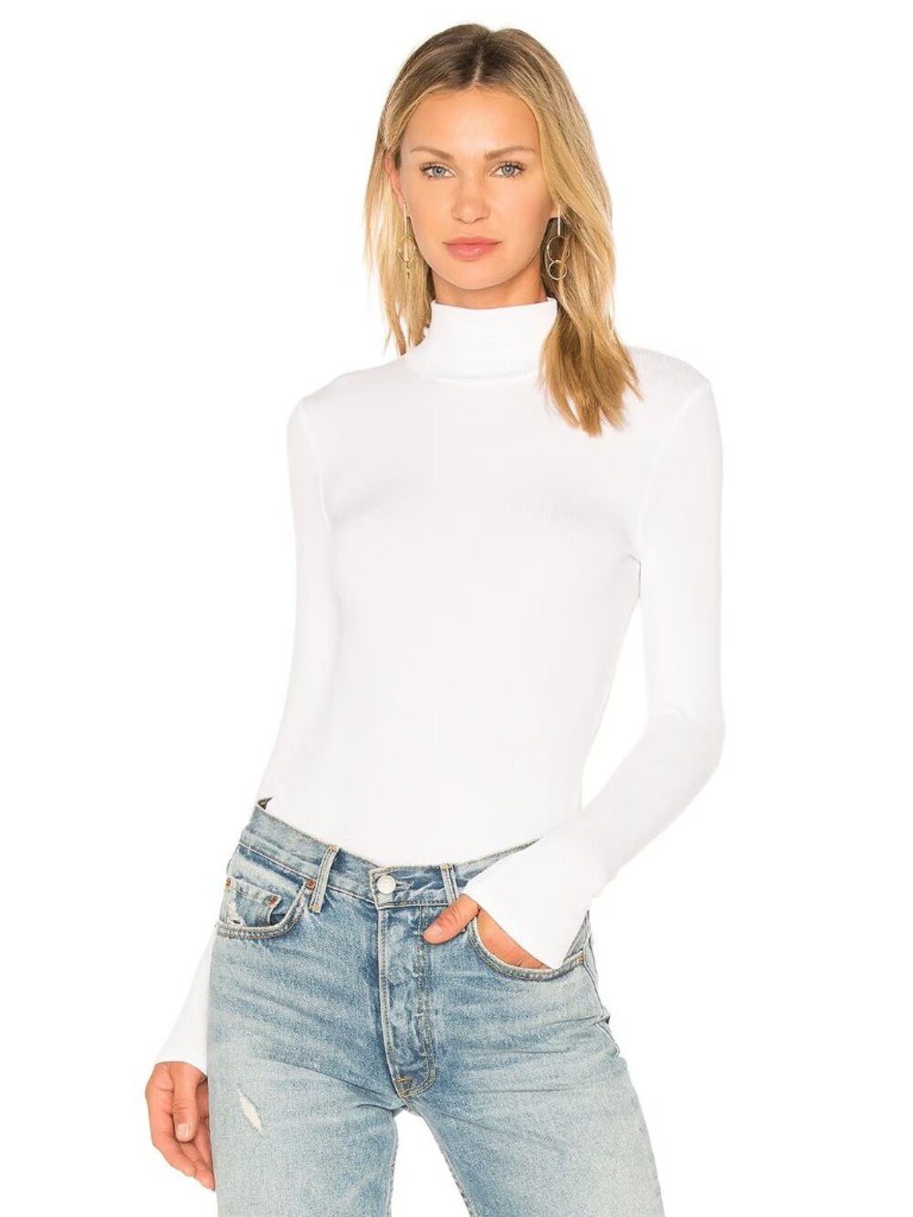 n:philanthropy Brooke Turtleneck Bodysuit in White